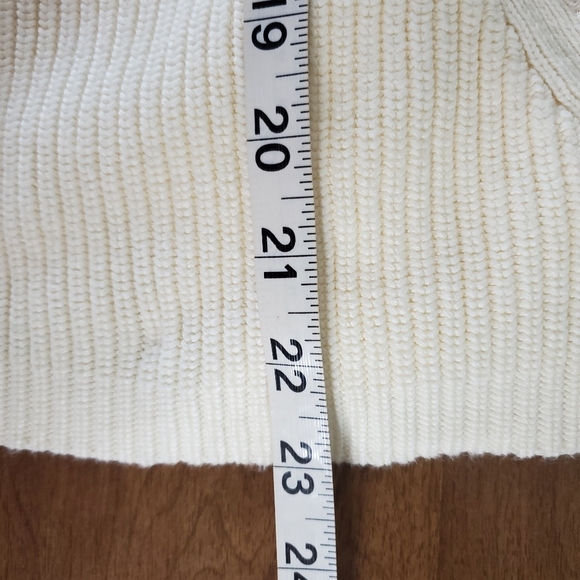 Talbots Womens Knit Cardigan Sweater Size M Button Front Cream Neutral Old Money - Picture 11 of 12